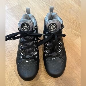 Nike ID Huarache Black and Gray Low-Top Lacrosse Cleats